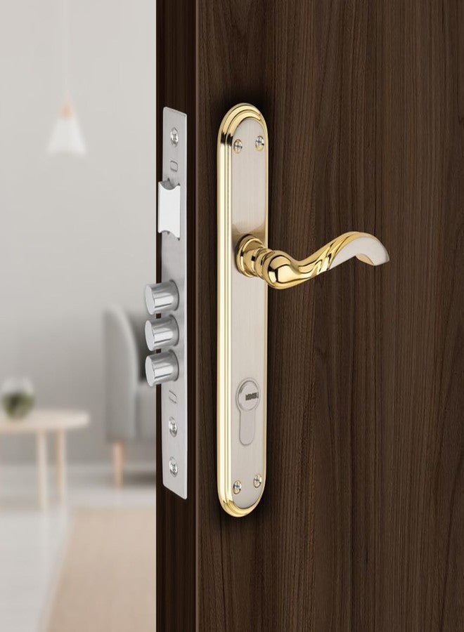 Link Lilly Mortise Lock |for Main & Internal Door in Home/Office/Hotel | 8 Inches Heavy Duty Handle Set with One Side Key Access, 3 Keys |SS Finish|5 Years Warranty - Image 1